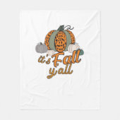Es ist Herbst Y’all, Funny Pumpkins Leopard Muster Fleecedecke (Vorderseite)