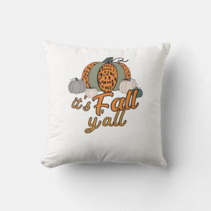 Es ist Herbst Y’all, Funny Pumpkins Leopard Muster Kissen