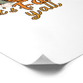 Es ist Herbst Y’all, Funny Pumpkins Leopard Muster Poster (Ecke)