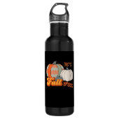 Es ist Herbst Y’all, Funny Pumpkins Zickzack Muste Edelstahlflasche (Vorderseite)