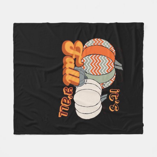 Es ist Herbst Y’all, Funny Pumpkins Zickzack Muste Fleecedecke (Vorderseite (Horizontal))