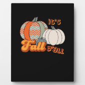 Es ist Herbst Y’all, Funny Pumpkins Zickzack Muste Fotoplatte (Vorderseite)