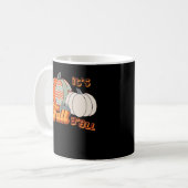 Es ist Herbst Y’all, Funny Pumpkins Zickzack Muste Kaffeetasse (Vorderseite Links)