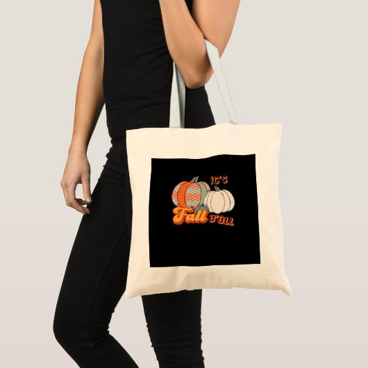 Es ist Herbst Y’all, Funny Pumpkins Zickzack Muste Tragetasche (Vorderseite (Produkt))