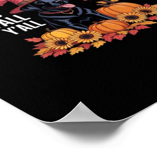 Es ist Herbst Y’all Halloween Erntedank Funny Zita Poster (Ecke)