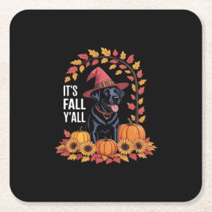Es ist Herbst Y’all Halloween Erntedank Funny Zita Rechteckiger Pappuntersetzer