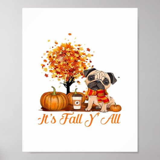 Es ist Herbst Y’all Halloween Erntedank Retro Clas Poster (Vorne)
