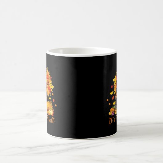 Es ist Herbst Y’all Halloween Erntedank Retro Grap Kaffeetasse (Mittel)