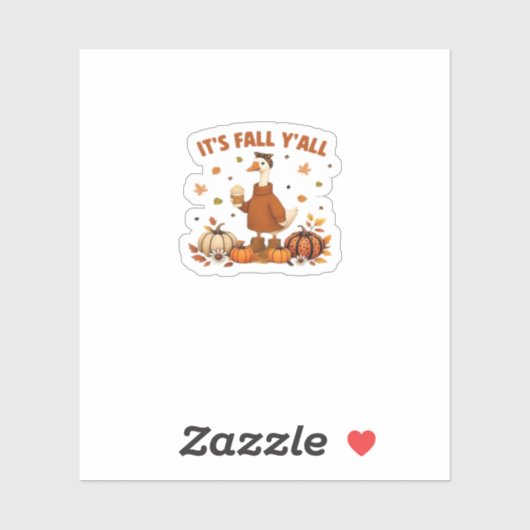 Es ist Herbst Y’all, Halloween Gans, Albern Gänse, Aufkleber (Blatt)