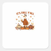 Es ist Herbst Y’all, Halloween Gans, Albern Gänse, Quadratischer Aufkleber (Vorderseite)