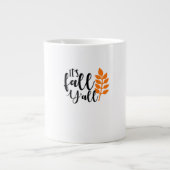 Es ist Herbst Y’all, Kürbisgewürz, Herbstblätter, Jumbo-Tasse (Vorderseite)