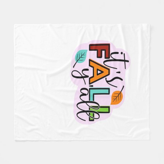 Es ist Herbst Y’all Lässig Funny Fleecedecke (Vorderseite (Horizontal))