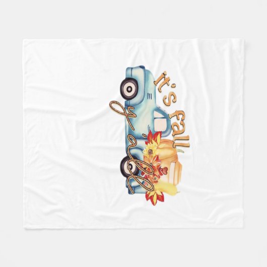 Es ist Herbst Y’all Lässig Funny Fleecedecke (Vorderseite (Horizontal))