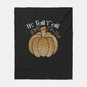 Es ist Herbst Y’all Leopard Print Pumpkin Rustikal Fleecedecke (Vorderseite)