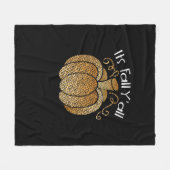 Es ist Herbst Y’all Leopard Print Pumpkin Rustikal Fleecedecke (Vorderseite (Horizontal))