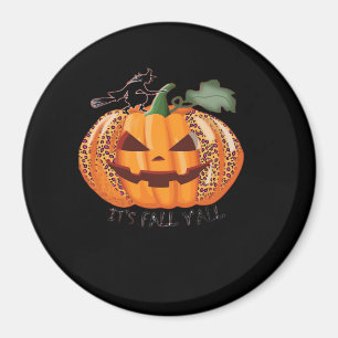 Es ist Herbst Y’all Leopard Pumpkin Happy Hallowee Magnet