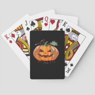 Es ist Herbst Y’all Leopard Pumpkin Happy Hallowee Spielkarten