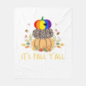 Es ist Herbst Y’all LGBTQ Pride Pumpkin Creative C Fleecedecke (Vorderseite)