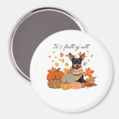 Es ist Herbst Y’all - Miniaturpinscher mit Pumpkin Magnet (Vorderseite/Rückseite)