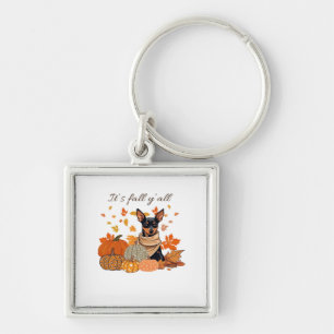 Es ist Herbst Y’all - Miniaturpinscher mit Pumpkin Schlüsselanhänger