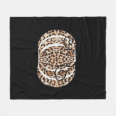 Es ist Herbst Y’all Niedlich Leopard Print Pumpkin Fleecedecke (Vorderseite (Horizontal))