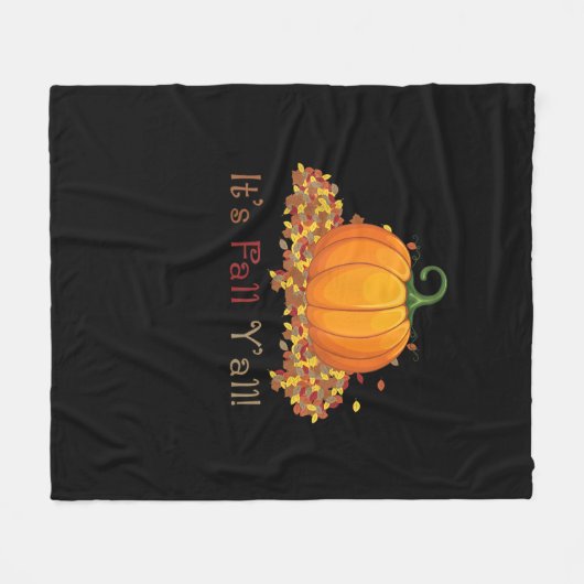 Es ist Herbst Y’all Niedlicher Kürbiskreifer Herbs Fleecedecke (Vorderseite (Horizontal))