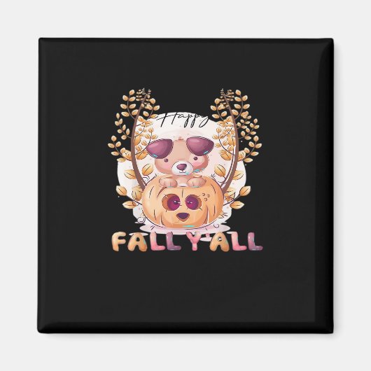 Es ist Herbst Y’all Pumpkin Autumn Halloween Cat F Magnet (Vorne)