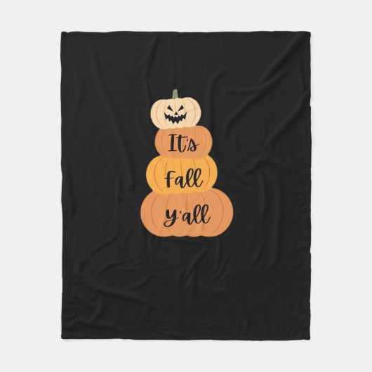 Es ist Herbst Y’all Pumpkin Autumn Halloween Desig Fleecedecke (Vorderseite)
