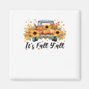 Es ist Herbst Y’all Pumpkin Autumn Tree Hello Fall Magnet