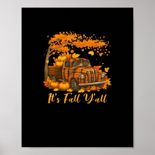 Es ist Herbst Y’all Pumpkin Autumn Tree Hello Fall Poster (Vorne)