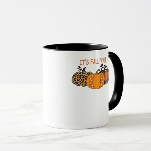 Es ist Herbst Y’all Pumpkin Erntedank Tasse (VorderseiteRechts)