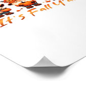 Es ist Herbst Y’all Pumpkin Gnome Autumn Tree Funn Poster (Ecke)