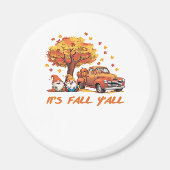 Es ist Herbst Y’all Pumpkin Gnome Autumn Tree Pump Magnet (Vorne)