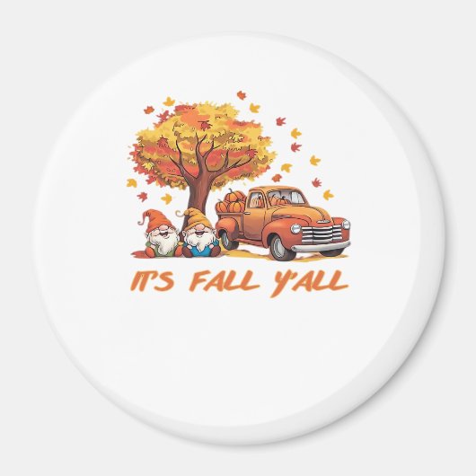 Es ist Herbst Y’all Pumpkin Gnome Autumn Tree Pump Magnet (Vorne)