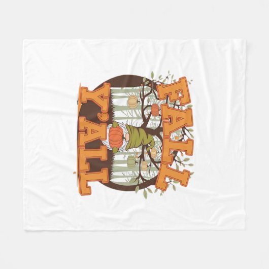 Es ist Herbst Y’all Pumpkin Gnome Herbst Lässig Fleecedecke (Vorderseite (Horizontal))