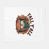 Es ist Herbst Y’all Pumpkin Gnome Herbst Retro Cla Fleecedecke (Vorderseite (Horizontal))