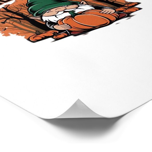 Es ist Herbst Y’all Pumpkin Gnome Herbst Retro Cla Poster (Ecke)