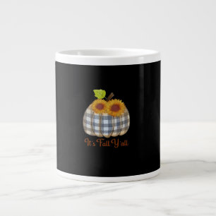 Es ist Herbst Y’all Pumpkin Karierten Design Hallo Jumbo-Tasse