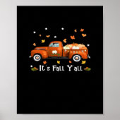 Es ist Herbst Y’all Pumpkins Herbstfall Minimal Sa Poster (Vorne)