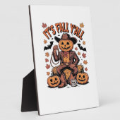 Es ist Herbst Y’all Western Cowboy Pumpkin Hallowe Fotoplatte (Seite)