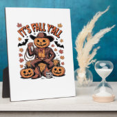 Es ist Herbst Y’all Western Cowboy Pumpkin Hallowe Fotoplatte (Seite)