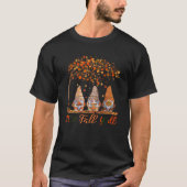 Es ist Herbst Y alle Niedlichen Gnomes Pumpkin Her T-Shirt (Vorderseite)