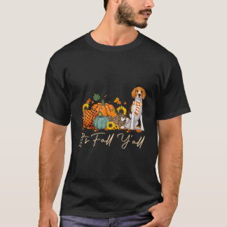 Es Ist Herbst Y'All Beagle Leopard Kürbis Hallowee T-Shirt