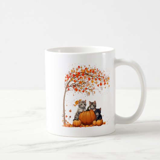 Es ist Herbst Y'all Cat Leaf Fall Baum Hallo Herbs Kaffeetasse (Rechts)