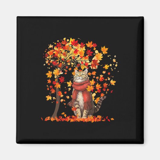 Es ist Herbst Y'all Cat Leaf Fall Baum Hallo Herbs Magnet (Vorne)