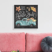 Es ist Herbst Y'all - Chalkboard Truck Leinwanddruck (Insitu (Wohnzimmer))