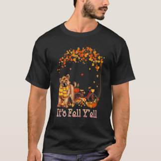 Es ist Herbst Y'all Chow Chow Bike Pumpkin Gewürz  T-Shirt