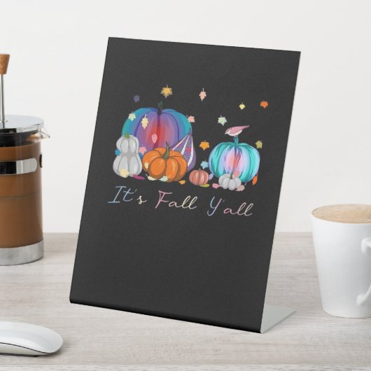 Es ist Herbst Y'all Funny Magic Halloween Pumpkin Sockelschild (In SItu)