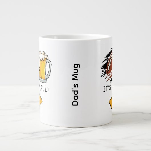 Es ist Herbst Y'all Fußball, Bier, Chips Tasse (Vorderseite)