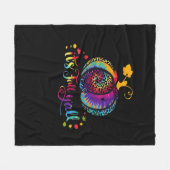 Es ist Herbst Y'all Gefärbte Krawatte Leopard Prin Fleecedecke (Vorderseite (Horizontal))